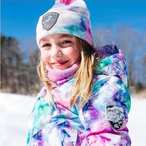 Deux Par Deux Girls Winter Coat Ski Jacket Parka 6 Tie Dye